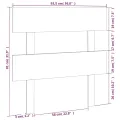 Tête de lit Gris 93,5x3x81 cm Bois massif de pin