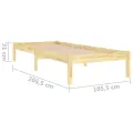Cadre de lit bois de pin massif 100x200 cm