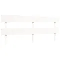 Cadre de lit avec tête de lit blanc 200x200 cm bois massif