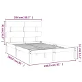 Cadre de lit Blanc Bois massif 200x200 cm
