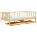 Lit de repos avec tiroirs 90x200 cm Bois de pin massif