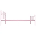 Cadre de lit Rose Métal 140 x 200 cm