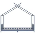 Cadre de lit d'enfant Gris  Bois de pin massif 90 x 200 cm