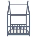 Cadre de lit d'enfant Gris  Bois de pin massif 90 x 200 cm