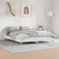 Cadre de lit blanc 140x200 cm bois d'ingénierie
