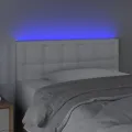 Tête de lit à LED Blanc 100x5x78/88 cm Similicuir