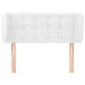 Tête de lit avec oreilles Blanc 103x23x78/88 cm Similicuir