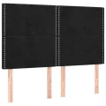 cadre de lit avec matelas Noir 140x200 cm Velours