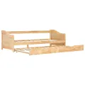Cadre de lit extensible Bois de pin 90x200 cm