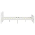Cadre de lit Blanc Bois de pin massif 160x200 cm