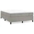 cadre de lit et matelas Gris clair 140x190cm Velours
