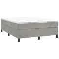 cadre de lit et matelas Gris clair 140x190cm Velours