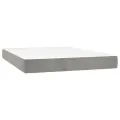 cadre de lit et matelas Gris clair 140x190cm Velours
