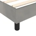 cadre de lit et matelas Gris clair 140x190cm Velours