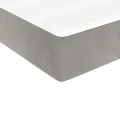 cadre de lit et matelas Gris clair 140x190cm Velours