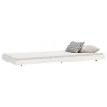Cadre de lit blanc 100x200 cm bois de pin massif