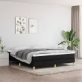 cadre de lit Noir 160x200 cm Tissu