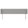 Tête de lit avec oreilles Gris clair 183x16x78/88 cm Tissu