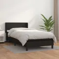cadre de lit avec matelas Noir 80x200cm Similicuir