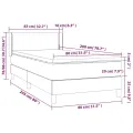 cadre de lit avec matelas Noir 80x200cm Similicuir