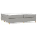 cadre de lit avec matelas Gris clair 200x200cm Tissu