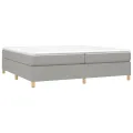 cadre de lit avec matelas Gris clair 200x200cm Tissu