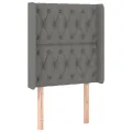 cadre de lit matelas LED Gris foncé 80x200cm Tissu
