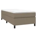 cadre de lit avec matelas Taupe 90x190 cm Tissu