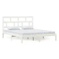 Cadre de lit Blanc Bois de pin massif 160x200 cm