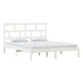 Cadre de lit Blanc Bois de pin massif 160x200 cm