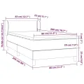 cadre de lit avec matelas Noir 80x200cm Similicuir