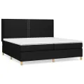 cadre de lit avec matelas Noir 200x200 cm Tissu