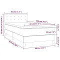 cadre de lit avec matelas Noir 80x200cm Similicuir
