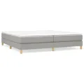 cadre de lit avec matelas Gris clair 200x200cm Tissu