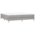 cadre de lit avec matelas Gris clair 200x200cm Tissu