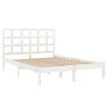 Cadre de lit Blanc Bois massif 140x190 cm