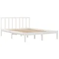Cadre de lit Blanc Bois de pin massif 140x200 cm