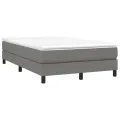 cadre de lit avec matelas Gris foncé 120x200cm Tissu