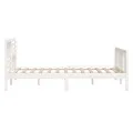 Cadre de lit Blanc Bois massif 120x190 cm Petit Double