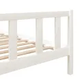 Cadre de lit Blanc Bois massif 120x190 cm Petit Double