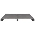 Cadre de lit de palette Gris Bois de pin massif 200 x 200 cm
