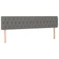 cadre de lit et matelas et LED Gris foncé 200x200 cm