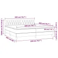 cadre de lit et matelas et LED Gris foncé 200x200 cm