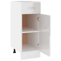 Armoire de plancher Blanc brillant 30x46x81,5 cm Aggloméré