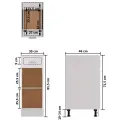 Armoire de plancher Blanc brillant 30x46x81,5 cm Aggloméré