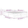 Cadre de lit Bois de pin massif 160x200 cm