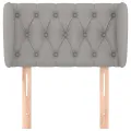 Tête de lit avec oreilles Gris clair 83x23x78/88 cm Tissu