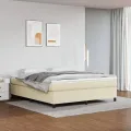 cadre de lit Crème 180x200 cm Similicuir