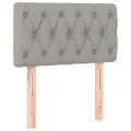 cadre de lit avec matelas et LED Gris clair 80x200cm
