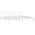 Cadre de lit Blanc Bois de pin massif 180x200 cm Super King
